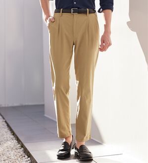 REMEN'S（リメンズ）の「外着なのに快適！のびのびイージーパンツ（メンズフルレングスパンツ）」｜ベージュ