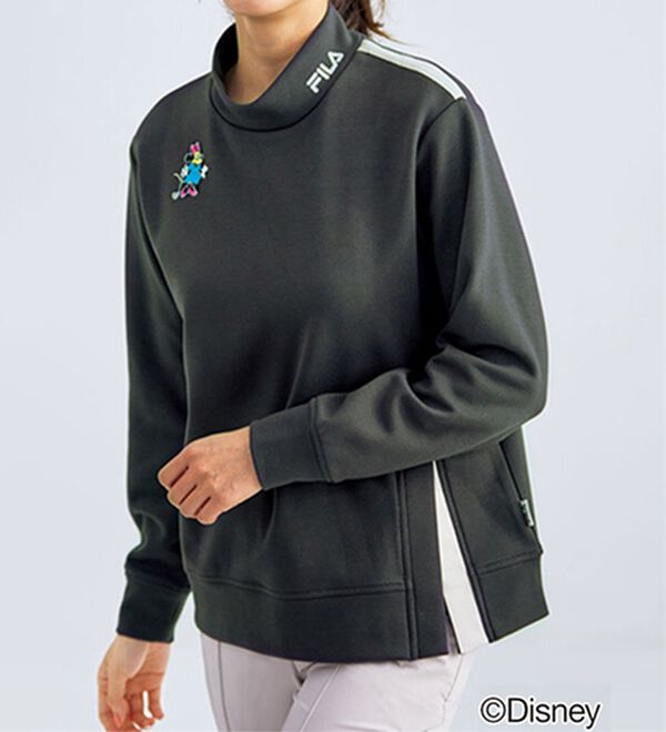 BELLUNA（ベルーナ）の「【Ｄｉｓｎｅｙ／ＦＩＬＡ】ダンボールニットスリットプルオーバー（カットソー）」｜チャコールグレー