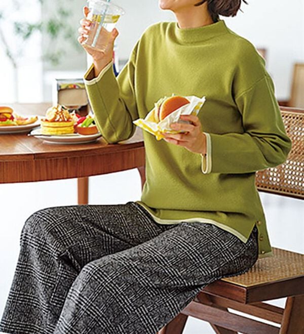 BELLUNA（ベルーナ）の「ぐんぐん伸びてラク！ジャカードワイドパンツ（ワイドパンツ・ガウチョ）」｜詳細画像