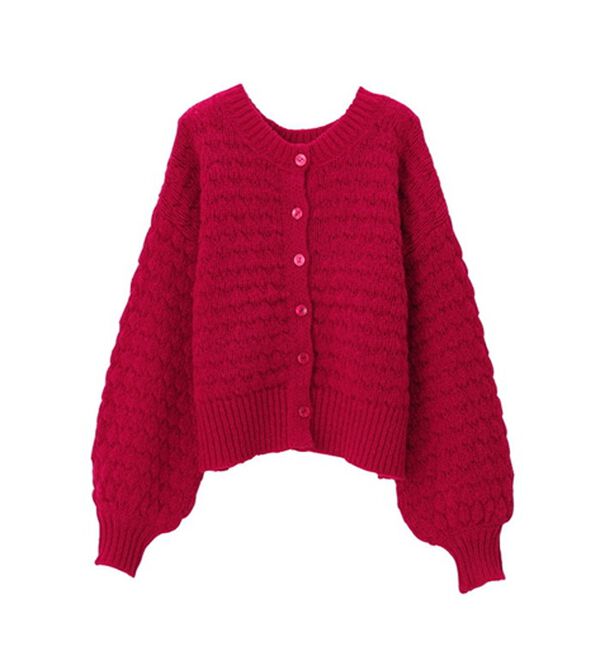 ポコポコケーブル編ニットカーディガン - ベルーナ【公式】