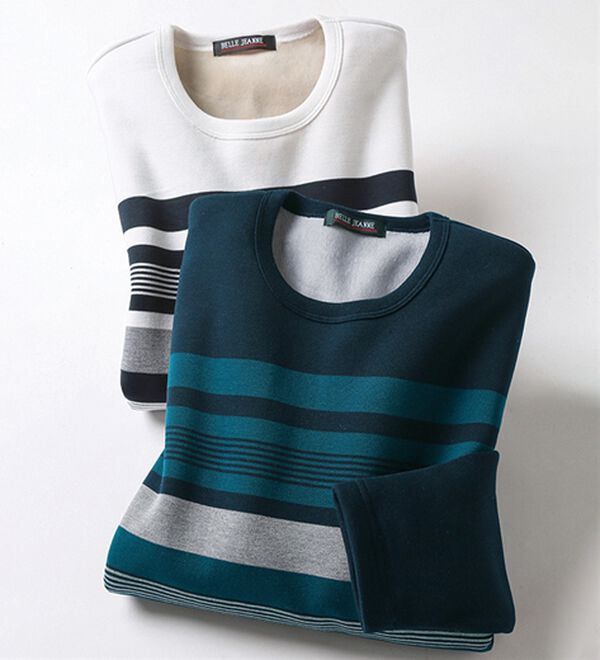 「裏ベロアボーダートレーナー（メンズトレーナー）」｜詳細画像