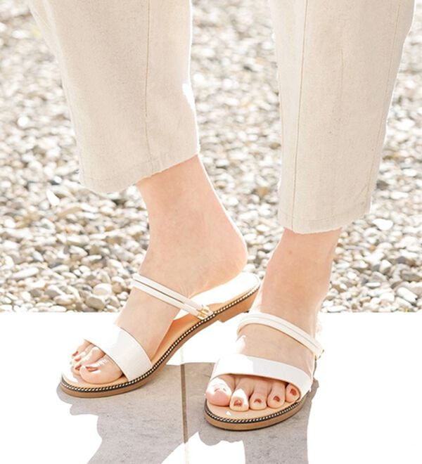 BELLUNA（ベルーナ）の「レーヨン麻入りゆったりワイドパンツ（フルレングスパンツ）」｜詳細画像