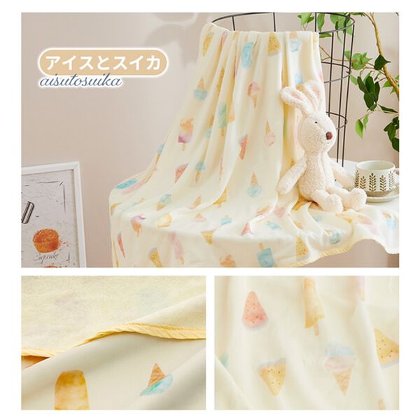 iellio（イエリオ）の「フレスコ冷感マルチブランケット＜接触冷感・大判サイズ＞（肌掛布団・タオルケット）」｜詳細画像