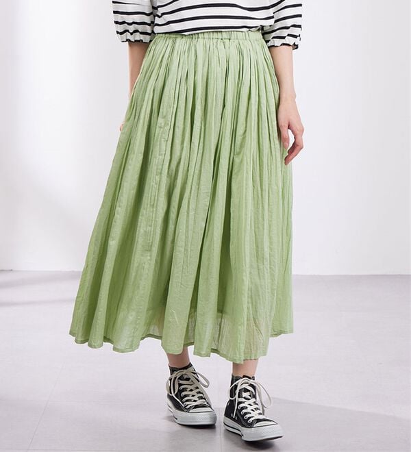 Viola e Viola（ヴィオラ エ ヴィオラ）の「ボイルクリンクルスカート（ひざ丈スカート）」｜詳細画像