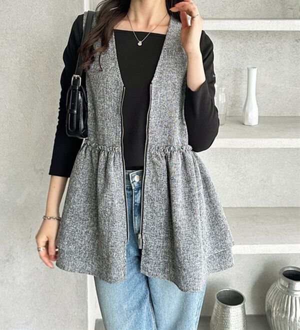 GeeRA（ジーラ）の「ダブルジップティアードベスト（ベスト）」｜詳細画像