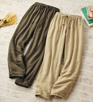 ルフラン（ルフラン）の「【２本組】５層仕立ての綿１００％ガーゼパンツ（その他パンツ）」｜詳細画像