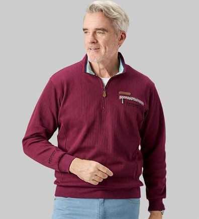 「＜ダンロップ・リファインド＞アクティブハーフジップトレーナー（メンズトレーナー）」