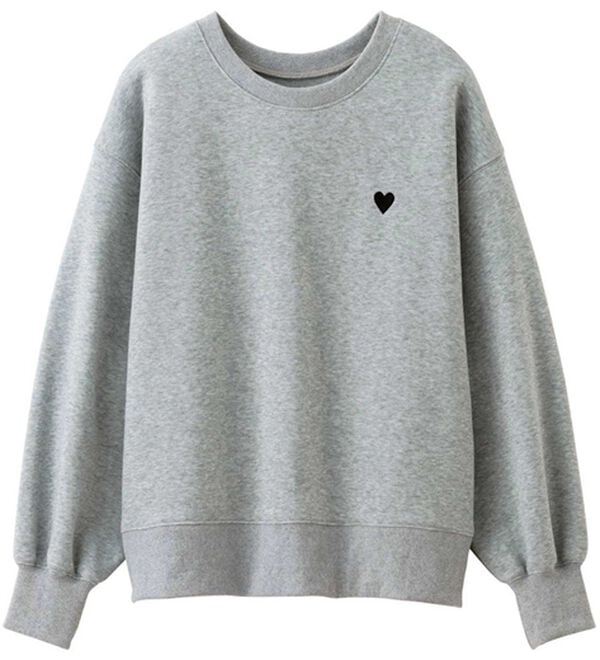 GeeRA（ジーラ）の「ロゴ＆ハート刺しゅう裏起毛スウェット（トレーナー・スウェット）」｜詳細画像