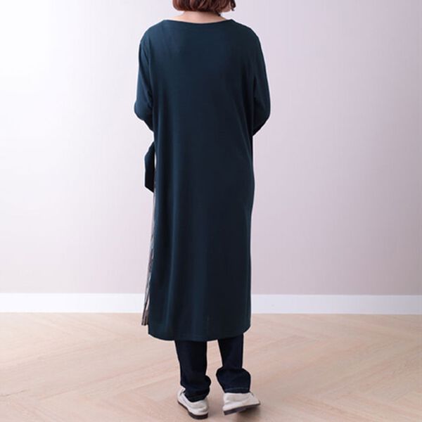 BELLUNA（ベルーナ）の「サイドプリーツデザインワンピース（カットソーワンピース）」｜詳細画像