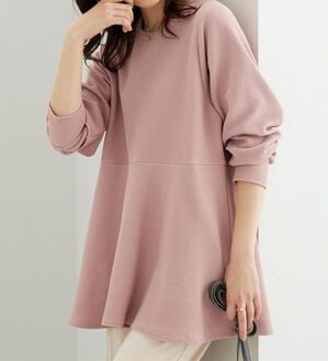BELLUNA（ベルーナ）の「裏起毛ふくれジャカードペプラムチュニック（チュニック）」｜詳細画像