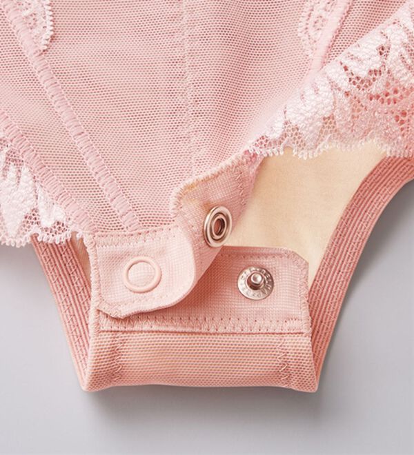 「【２色組】足口ラクな一分丈ボディスーツ（ボディスーツ・シェイパー）」｜詳細画像