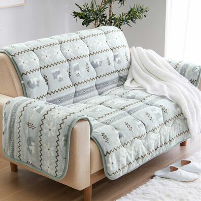 iellio（イエリオ）の「北欧調ボリュームフランネルソファカバー＜抗菌防臭・吸湿発熱・蓄熱・北欧柄・ソファーカバー・センターカバー＞（ソファーカバー）」