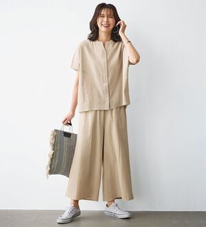 BELLUNA（ベルーナ）の「ゆったり涼しげ！ドルマンセットアップ（セットアップ）」｜アイボリー