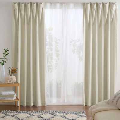 お買得カーテン4枚セット アイスグレー＜4枚組・既製サイズ