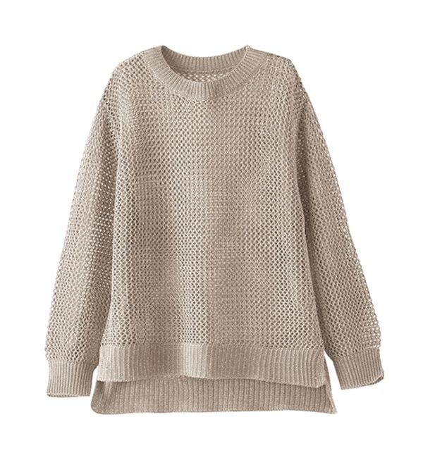 BELLUNA（ベルーナ）の「ラメメッシュニットプルオーバー（ニット・セーター）」｜詳細画像