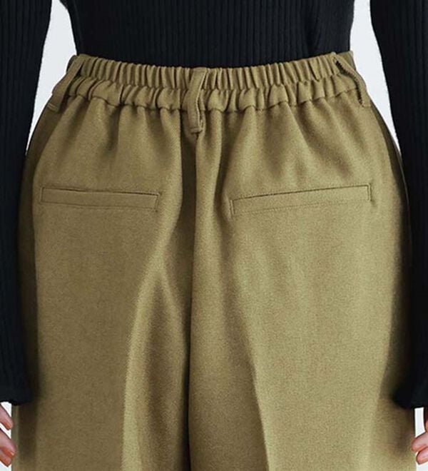 Pierrot（ピエロ）の「大人シルエットウールライクタックワイドパンツ（ワイドパンツ・ガウチョ）」｜詳細画像