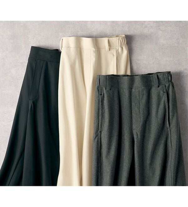 BELLUNA（ベルーナ）の「＜＆ｃｏｃｏｃｈｉ＞ウーリッシュジャージーバレルパンツ（ワイドパンツ・ガウチョ）」｜詳細画像