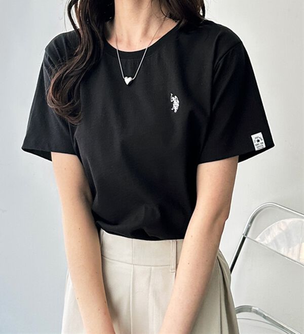 GeeRA（ジーラ）の「【ＵＳ．ＰＯＬＯ．ＡＳＳＮ】接触冷感ワンポイント刺繍Ｔシャツ（Tシャツ）」｜詳細画像