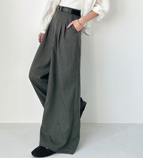 GeeRA（ジーラ）の「３タックワイドパンツ（フルレングスパンツ）」｜詳細画像