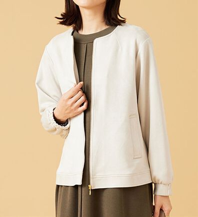 BELLUNA（ベルーナ）の「フェイクスエード切替ミドル丈ジャケット（その他ジャケット）」