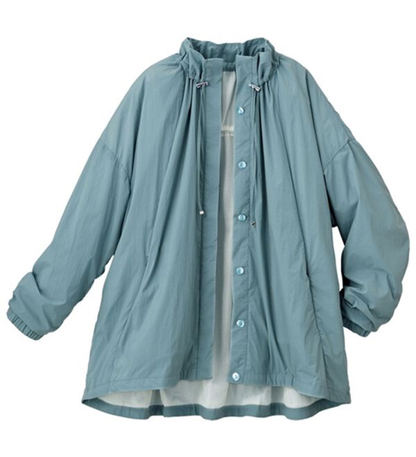 VINNO（ヴィノ）の「機能付ヘビロテシャーリングシャツブルゾン（ハーフコート）」｜詳細画像