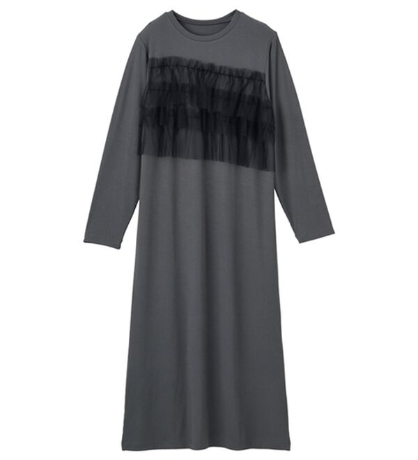 GeeRA（ジーラ）の「チュールドッキングリブワンピース（その他ワンピース）」｜詳細画像