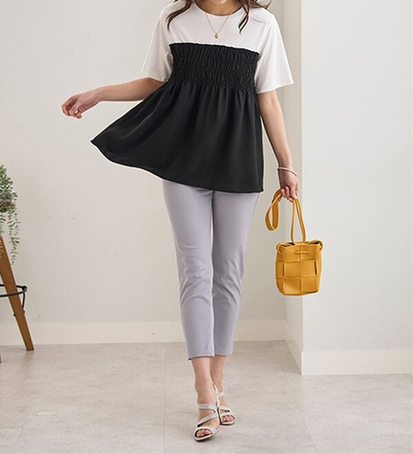 BELLUNA（ベルーナ）の「【再入荷】美ストレッチ素材アンクル丈レギンスパンツ（クロップドパンツ）」｜詳細画像