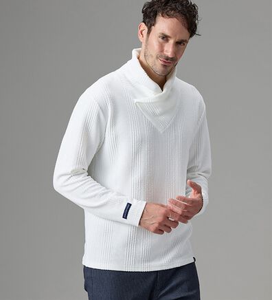 「＜コムルヴァン・オム＞ボリュームネック着映えプルオーバー（メンズニット・セーター）」