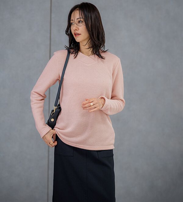 BELLUNA（ベルーナ）の「【静電気防止】ニットが苦手な方にも優しいプルオーバー（カットソー）」｜詳細画像