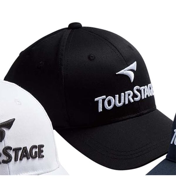 「＜ツアーステージ＞洗える！３Ｄ刺しゅうキャップ（メンズ帽子）」｜ブラック