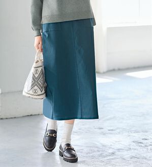 BELLUNA（ベルーナ）の「走れる！体型カバーナロースカート（ロングスカート）」｜ネイビーブルー