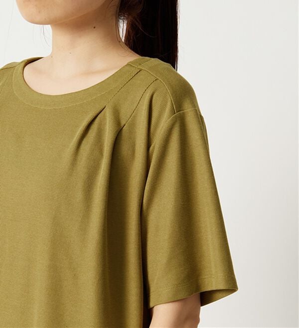 BELLUNA（ベルーナ）の「【接触冷感】かのこ素材タックデザインチュニックワンピース（その他ワンピース）」｜詳細画像