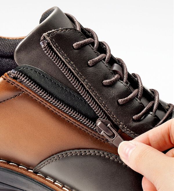 「＜ゴールデンベア＞牛革使用エレガントシューズ（メンズスニーカー）」｜詳細画像