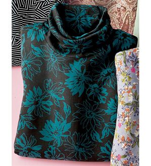 BELLUNA（ベルーナ）の「テンセル（ＴＭ）繊維・コットンプリントプルオーバー（カットソー）」｜シルエット花柄