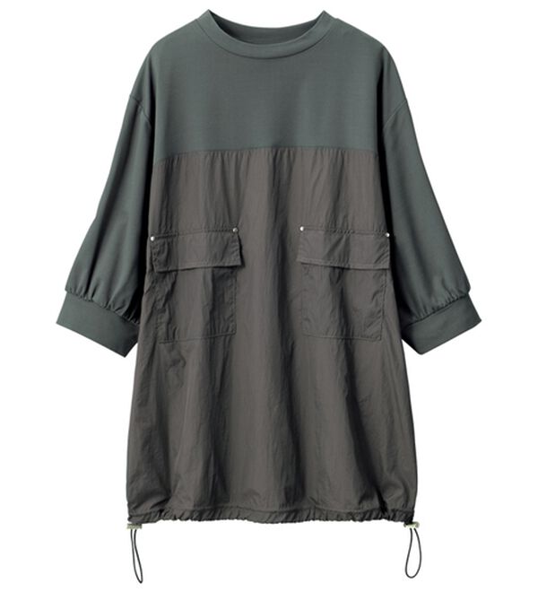 ルフラン（ルフラン）の「【３色組】さらりと着られる異素材切替プルオーバー（カットソー）」｜詳細画像