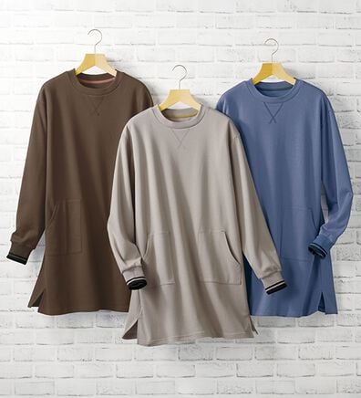 BELLUNA（ベルーナ）の「【メルティポンチ】配色リブ使いチュニック（チュニック）」