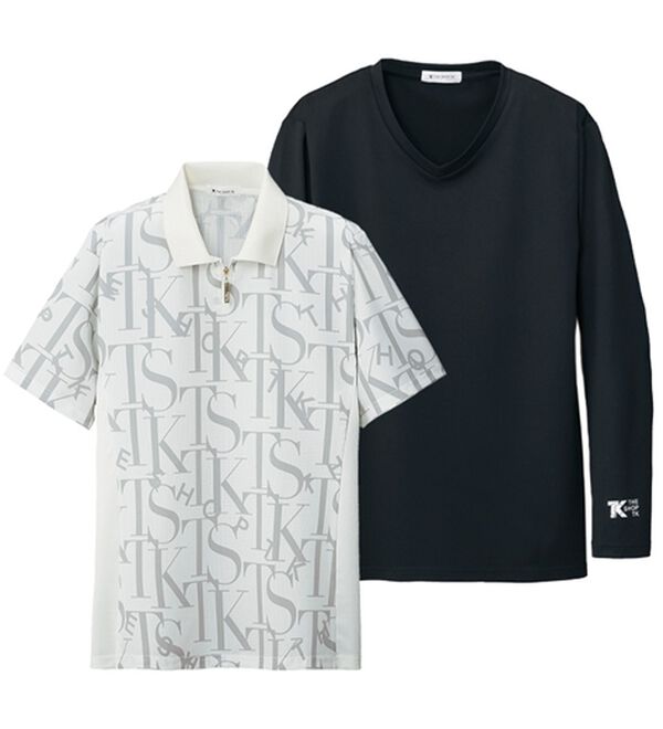 「＜ザ　ショップ　ティーケー＞ウインドテック　コンプレッション付ポロ（メンズポロシャツ）」｜ホワイト