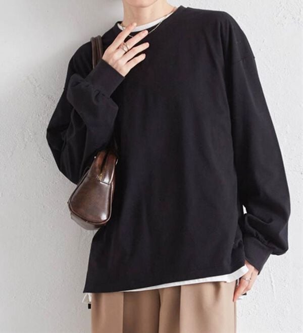 RANAN（ラナン）の「多機能ベーシックオーバーサイズ長袖Tシャツ（Tシャツ）」｜詳細画像