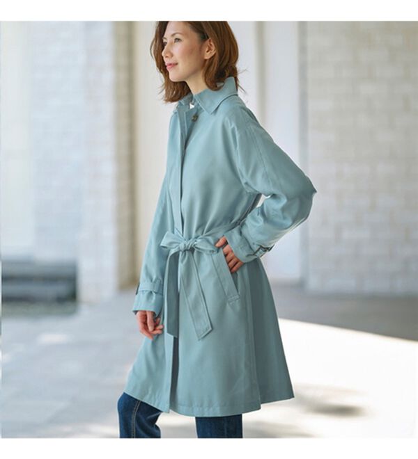 RANAN（ラナン）の「花粉対策！ステンカラーコート（ロングコート）」｜詳細画像