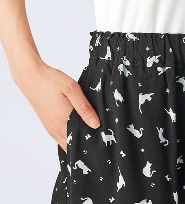 BELLUNA（ベルーナ）の「ひんやり！レーヨン素材楽ステテコ（ワイドパンツ・ガウチョ）」｜詳細画像