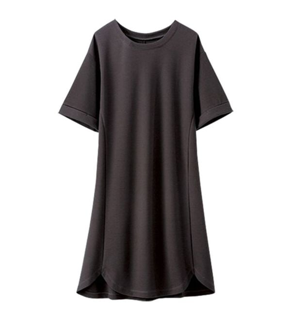 BELLUNA（ベルーナ）の「かのこ素材裾ラウンドチュニックワンピース（チュニックワンピース）」｜詳細画像