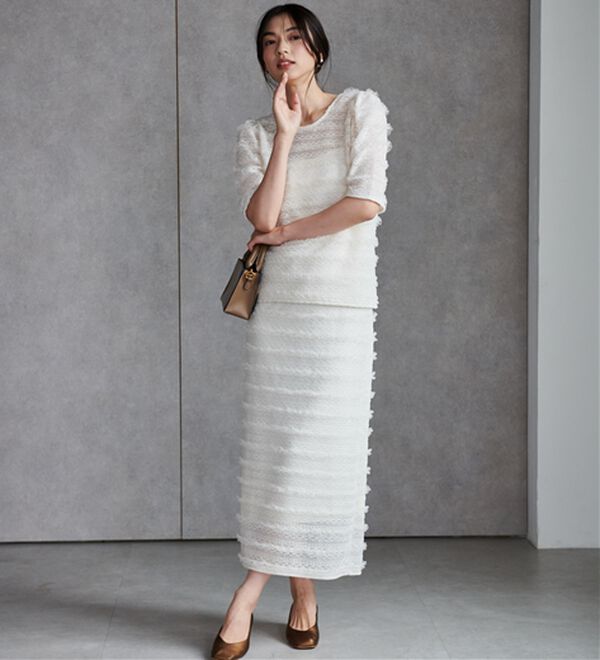 フリルレースナローロングスカート - ベルーナ【公式】