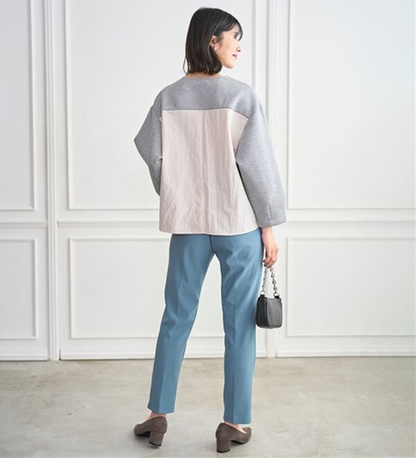 BELLUNA（ベルーナ）の「バックスリットデザイン異素材プルオーバー（カットソー）」｜詳細画像