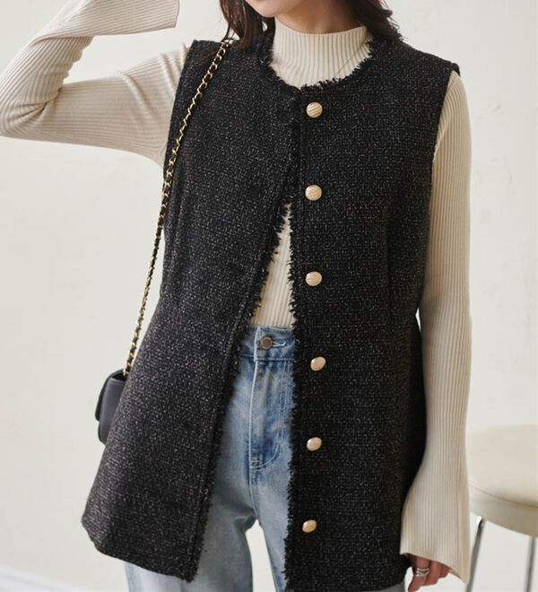 RANAN（ラナン）の「ペプラムツイードジレ（ジレ）」｜詳細画像