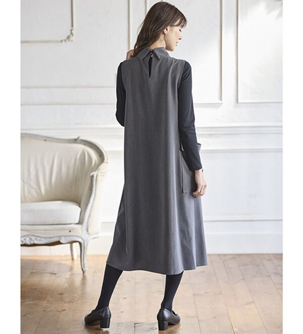 BELLUNA（ベルーナ）の「気分が上がる♪ハイネックデザインワンピース（その他ワンピース）」｜詳細画像