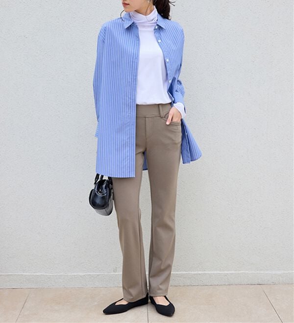 BELLUNA（ベルーナ）の「【選べる股下】ジャストフィットらくらくパンツ（フルレングスパンツ）」｜詳細画像