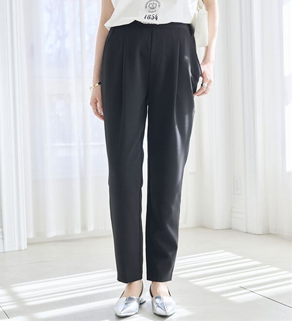 RANAN（ラナン）の「【選べる股下】ひんやり美脚シルエットタックパンツ（フルレングスパンツ）」｜詳細画像