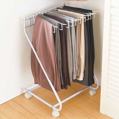 「スラックスハンガー　１０本掛け（ハンガーラック）」