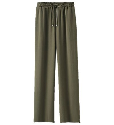 BELLUNA（ベルーナ）の「【快適Ｌａｂ．】お手入れ楽々ビンテージ調素材ワイドパンツ（ワイドパンツ・ガウチョ）」