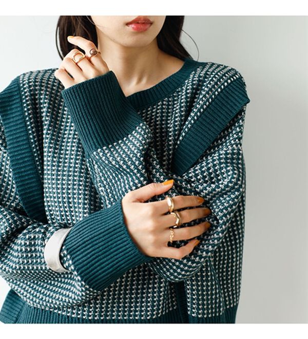 GeeRA（ジーラ）の「レイヤード２点セットワンピース（ニットワンピース）」｜詳細画像